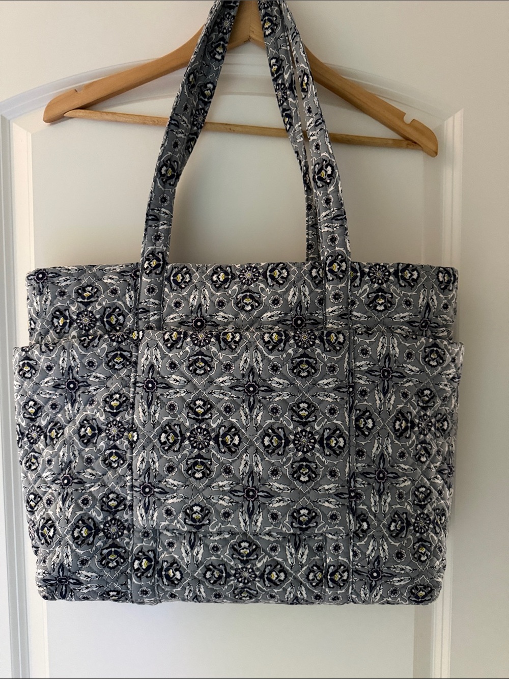 Vera Bradley Quilted Gray and Purple Patterned Computer Bag